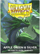Dragon Shield Sleeves: Matte Dual Apple Green And Silver