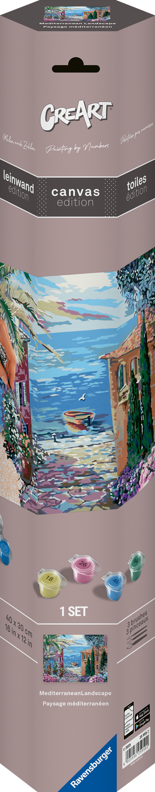 CreART Canvas Art - Mediterranean Landscape