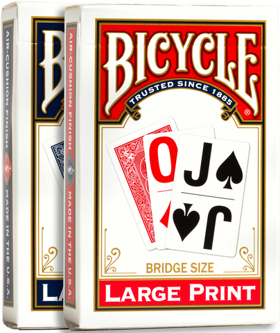 Playing Cards Bicycle Bridge Size Large Print