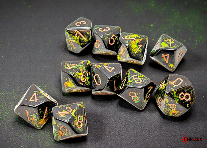 Chessex  10d10 Brush Deep Forest/Gold