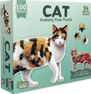 Puzzle Turn N Learn Double Sided 100 Piece Anatomy Puzzle - Cat