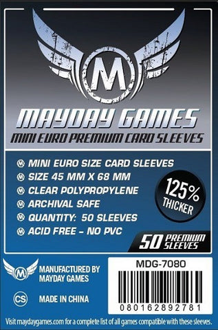 Mayday Sleeves: MDG-7080 Premium Mini European 45x68mm (50)