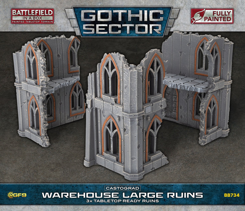 Battlefield in a Box Gothic Sector Castograd Warehouse Big Ruins