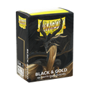 Dragon Shield Sleeves: Matte Dual Black & Gold