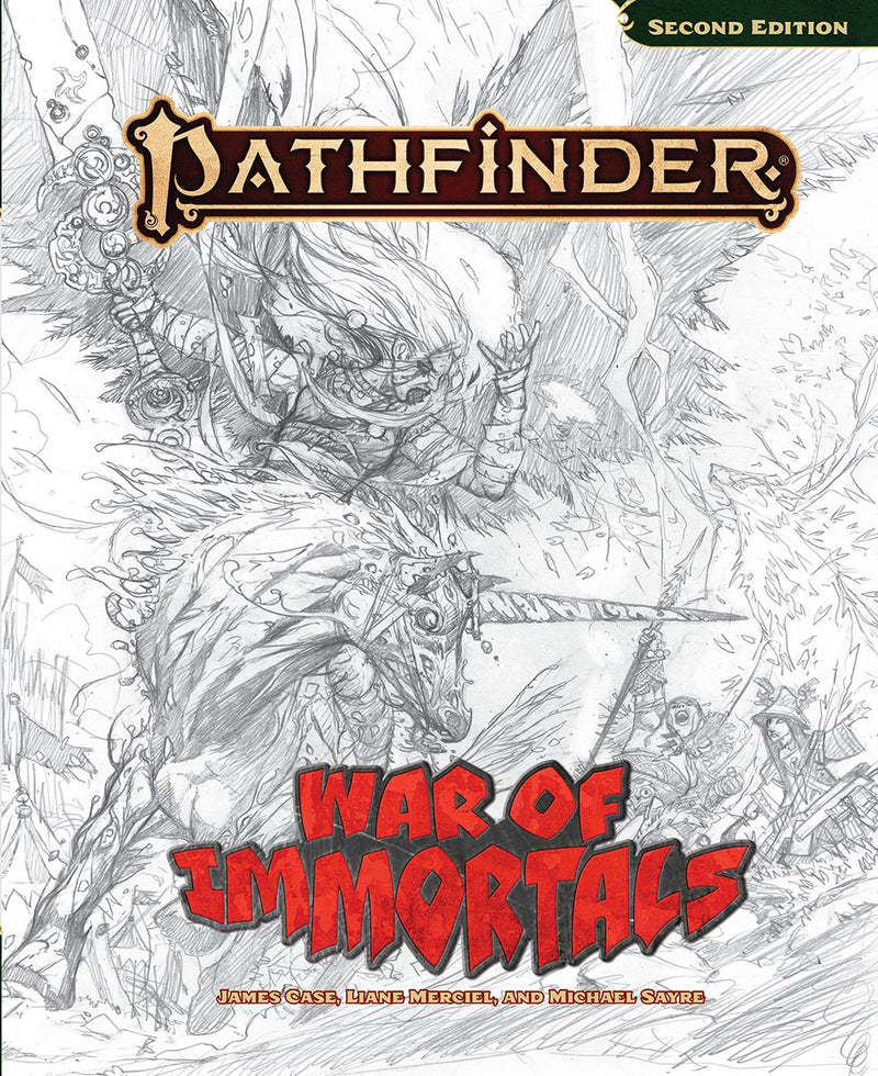 Pathfinder 2E War of Immortals Sketch Cover