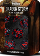 Fanroll Dice Silicone Dice Set Dragon Storm Black Scales