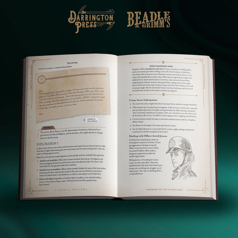 Rpg Candela Obscura Horrors of the Fairelands Assignment Book