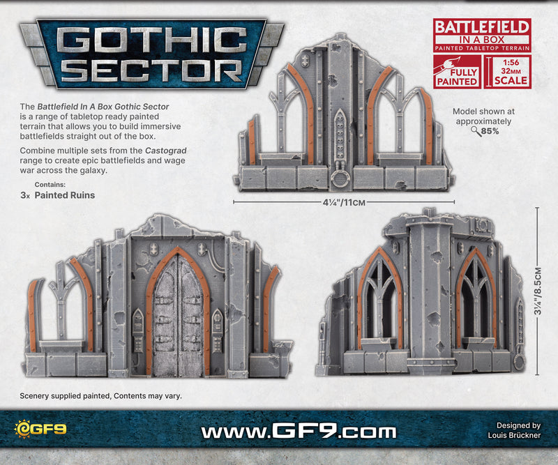 Battlefield in a Box Gothic Sector Castograd Warehouse Small Ruins