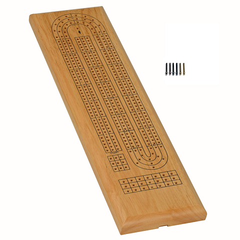 Crib Board 3-Track Wood with Metal Pegs WE30-1003