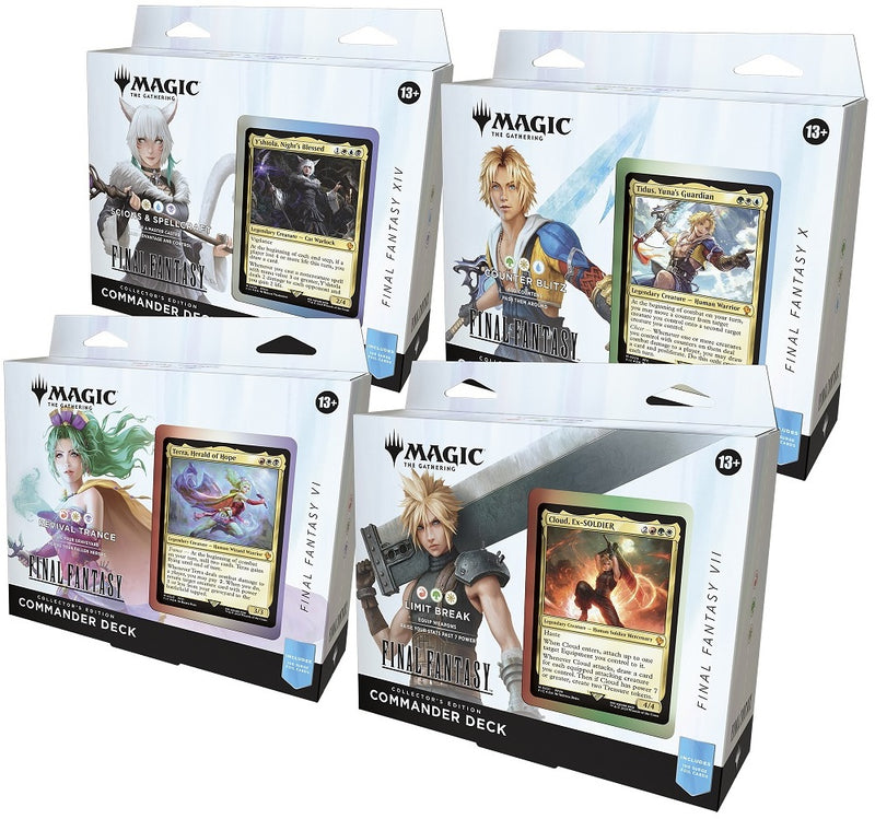 MTG Final Fantasy Collector Commander Set of Four MTG Final Fantasy Collector Commander Set of Four