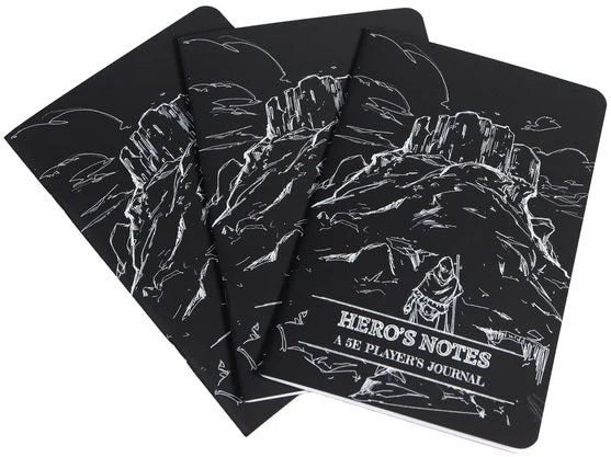 Dungeon Notes Hero's journals 3 Pack Black