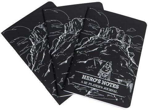 Dungeon Notes Hero's journals 3 Pack Black