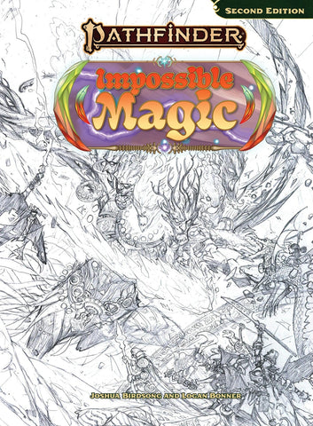 Pathfinder 2E Remaster Impossible Magic HC Scetch Cover