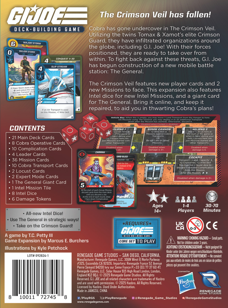 BG G.I Joe Deck-Building Game Crimson Veil