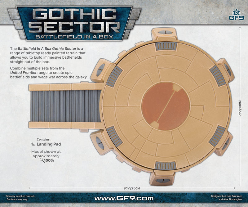 Battlefield in a Box Gothic Sector United Frontier Landing Pad