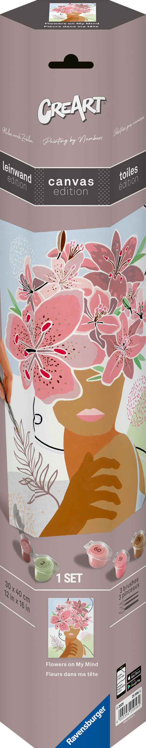 CreART Canvas Art Paint Kit - Flowers on my Mind