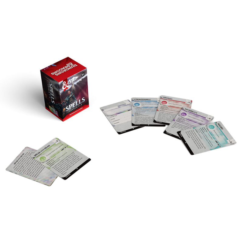 Dungeons and Dragons 5th Edition 2024 Reference Cards Spells (Level 2-3)