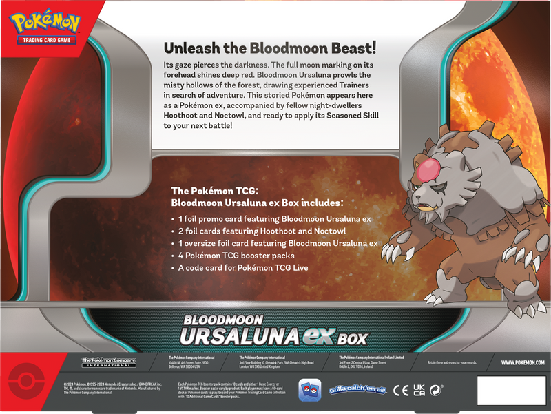 Pokemon Bloodmoon Ursaluna EX Box