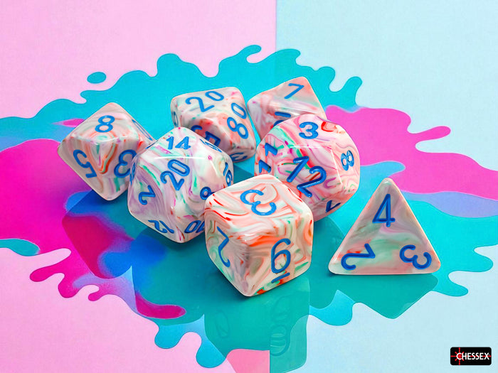 Chessex Poly Mega-Hedral Festive Pop Art/Blue