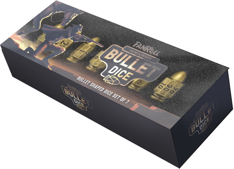 Fanroll Dice Poly Dice Set - Bullet Dice - Gunslinger