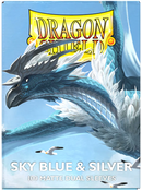 Dragon Shield Sleeves: Matte Dual  Sky Blue And Silver