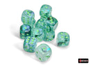 Chessex 12d6 Borealis Kelp/Light Green Luminary