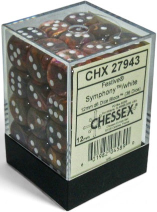 Chessex  36d6 Festive Symphony/White