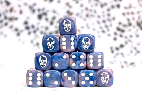 Conquest Spires Dark Blue Swirl Dice Set