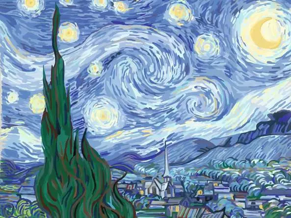 CreART Canvas Art - Starry Night
