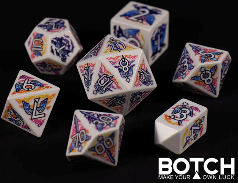Botch Dice 7-Die RPG Set - Celestial Dawn