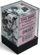 Chessex  36d6 Gemini Black-White / Pink