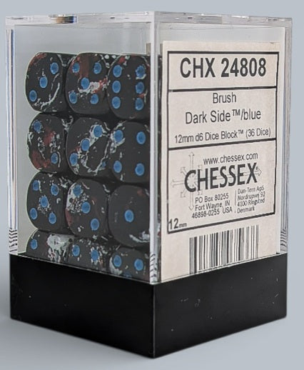 Chessex 36d6 Brush Dark Side/Blue