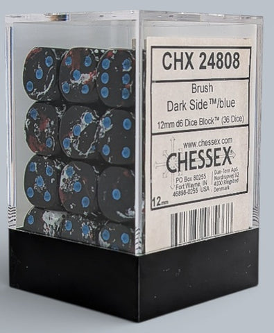 Chessex 36d6 Brush Dark Side/Blue