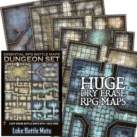 RPG Loke Battle Map Board - Essential RPG Battle Maps Dungeon Set