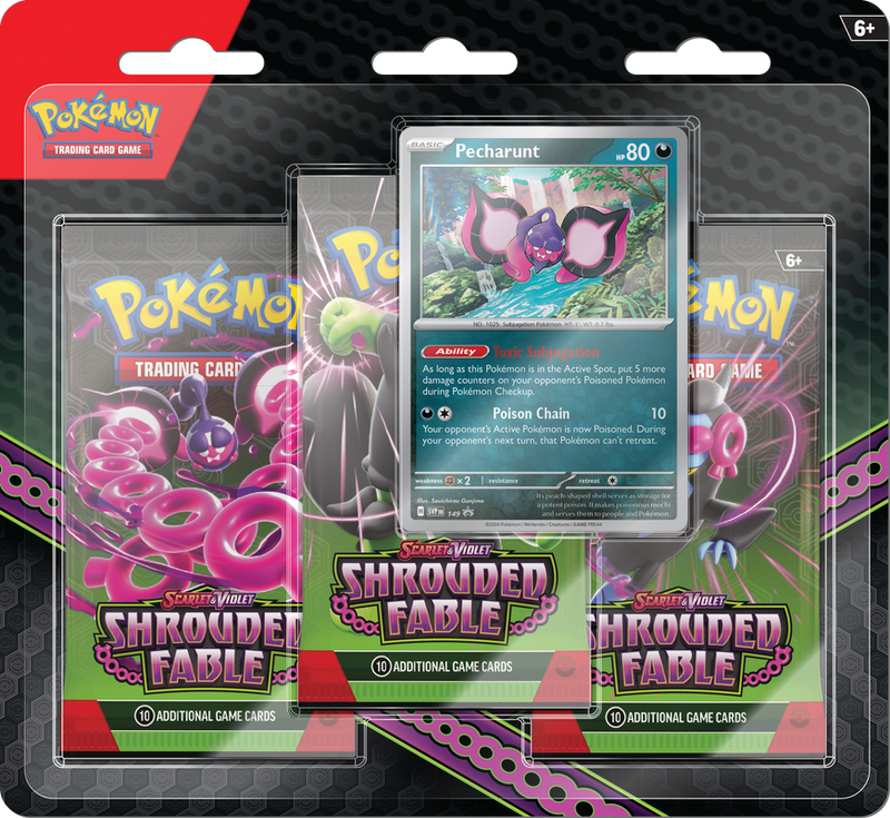 Pokémon SV6.5 Scarlet & Violet Shrouded Fable 3-Pack Blister