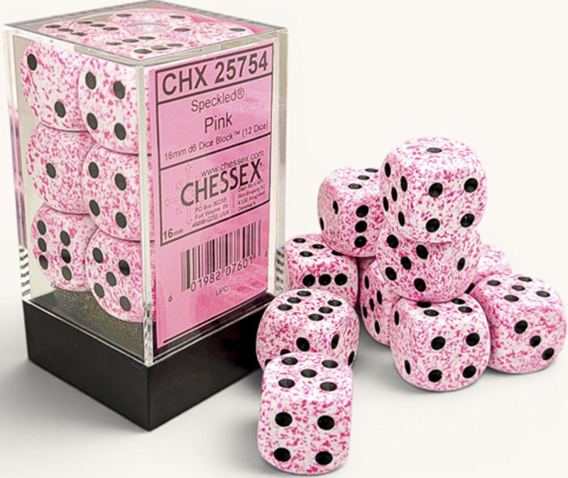 Chessex 12d6 Speckled Pink