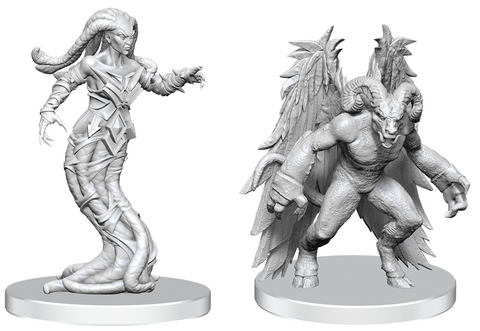 Wizkids Minis Pathfinder 90837 Gylou (Handmaiden Devil) & Ferrugon (Rust Devil)