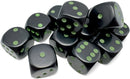 Chessex 12d6 Opaque Black/Green