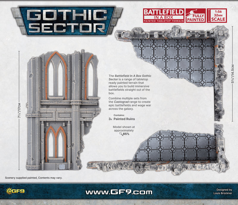Battlefield in a Box Gothic Sector Castograd Hab Block Big Ruins
