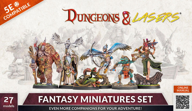 Dungeons & Lasers Fantasy Miniatures Set