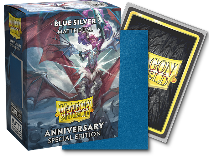 Dragon Shield Sleeves: Matte Art Anniversary Special Edition Blue/Silver