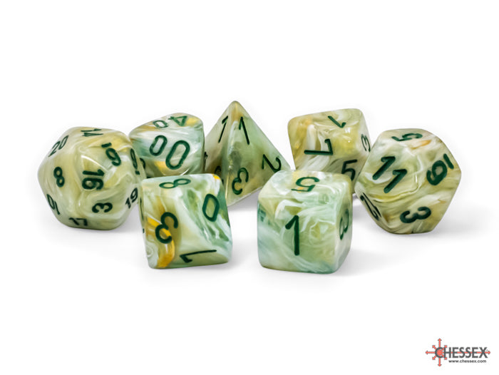 Chessex Poly Mega-Hedral Marble Green/Dark Green