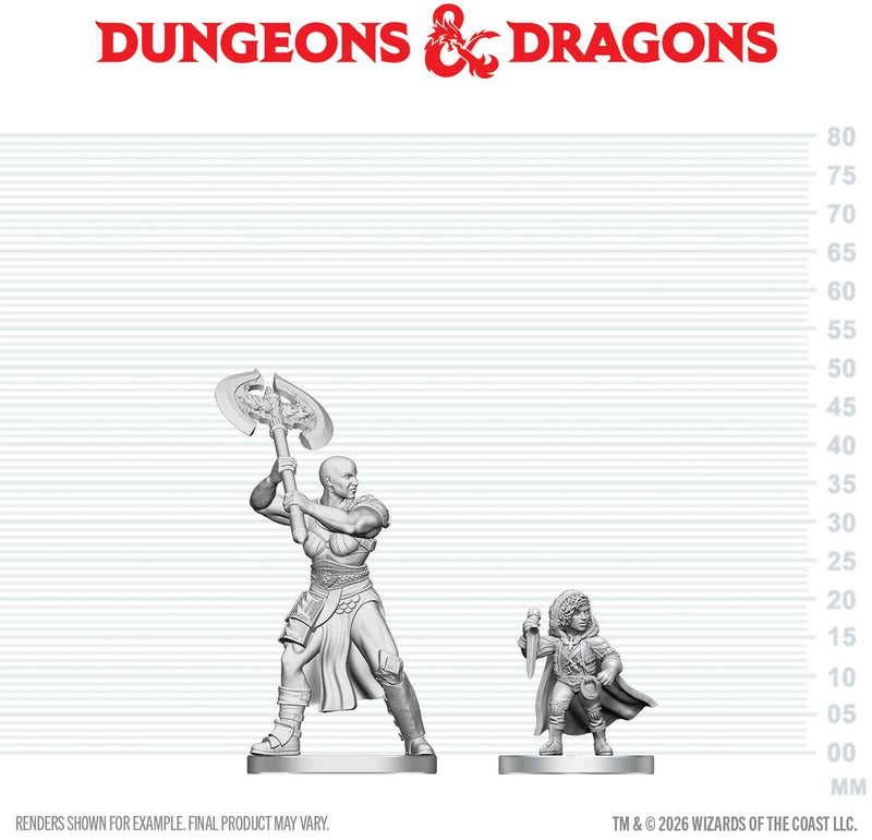 Wizkids Minis D&D 90884 Goliath Barbarian & Halfling Rogue
