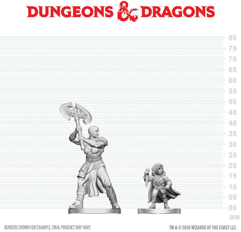 Wizkids Minis D&D 90884 Goliath Barbarian & Halfling Rogue