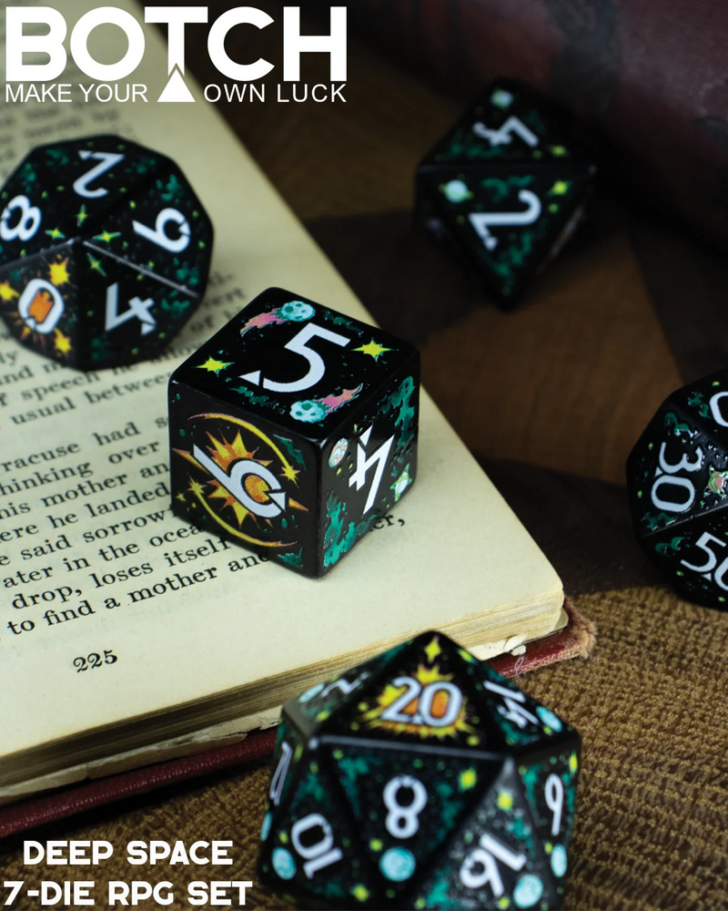 Botch Dice 7-Die RPG Set - Deep Space