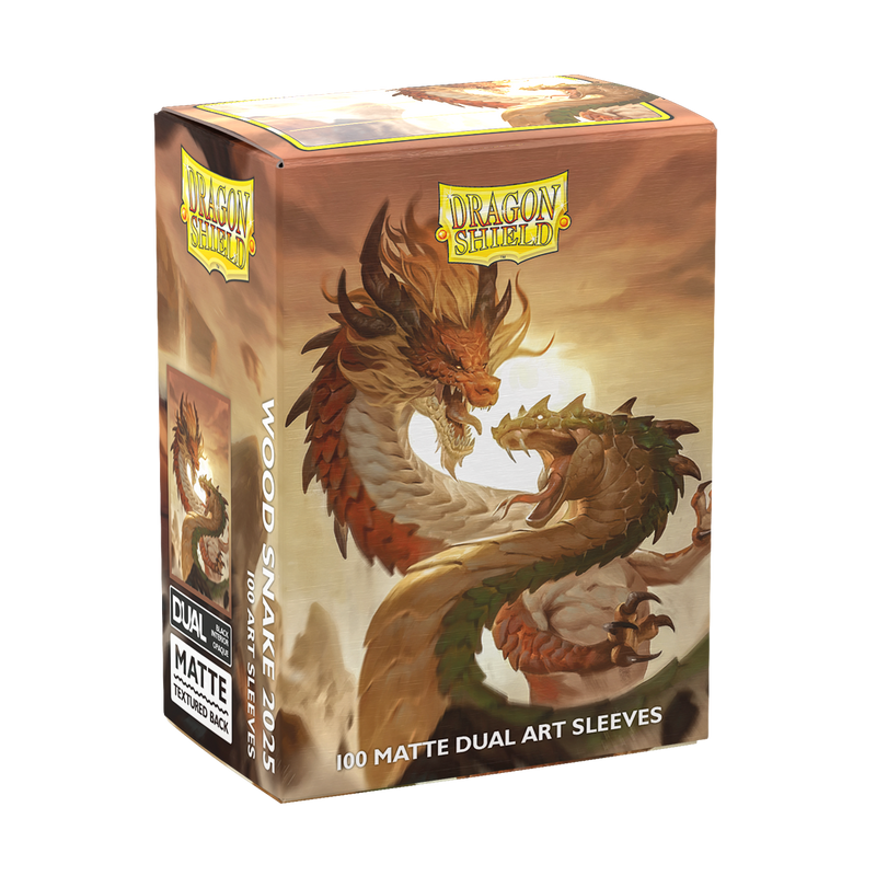 Dragon Shield Sleeves: Matte Dual Wood Snake (100)