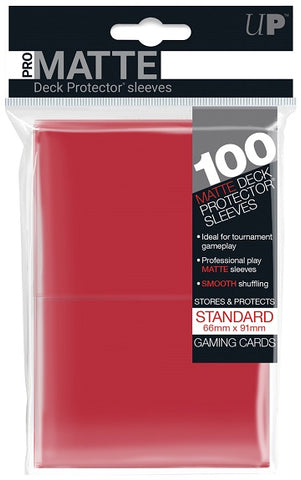 Ultra PRO Sleeves: Deck Protector Pro-Matte Red