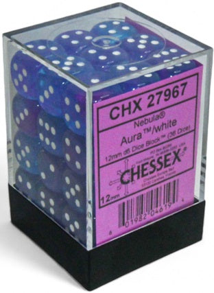 Chessex  36d6 Nebula Aura/White Luminary