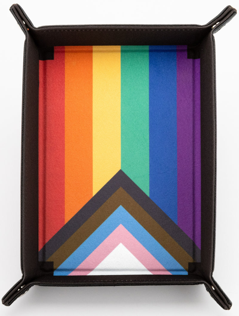 Fold Up Velvet Dice Tray Pride Rainbow Flag