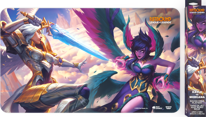 *Pre-Order* Riftbound TCG Vendetta Playmat Kayle and Morgana *Releases Friday, July 31st, 2026*